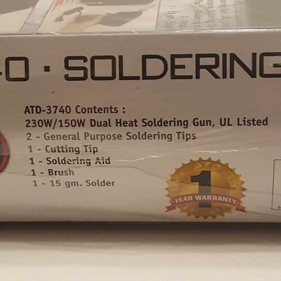 ATD Tools 3740 8-Piece Dual Heat Soldering Gun Kit . - Picture 7 of 8